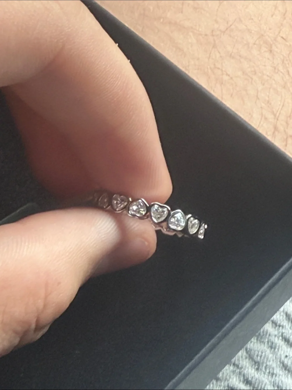 925 Sterling Silver Morganite Eternity Band - Pink